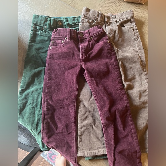 Crewcuts Kids Corduroy Jeans Set - Green, Burgundy, and Brown - Picture 1 of 5